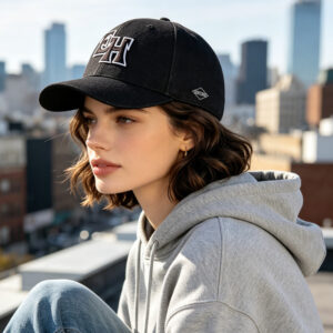 Gorra EH - Euskal Herria vaquera negra (logo frontal negro)